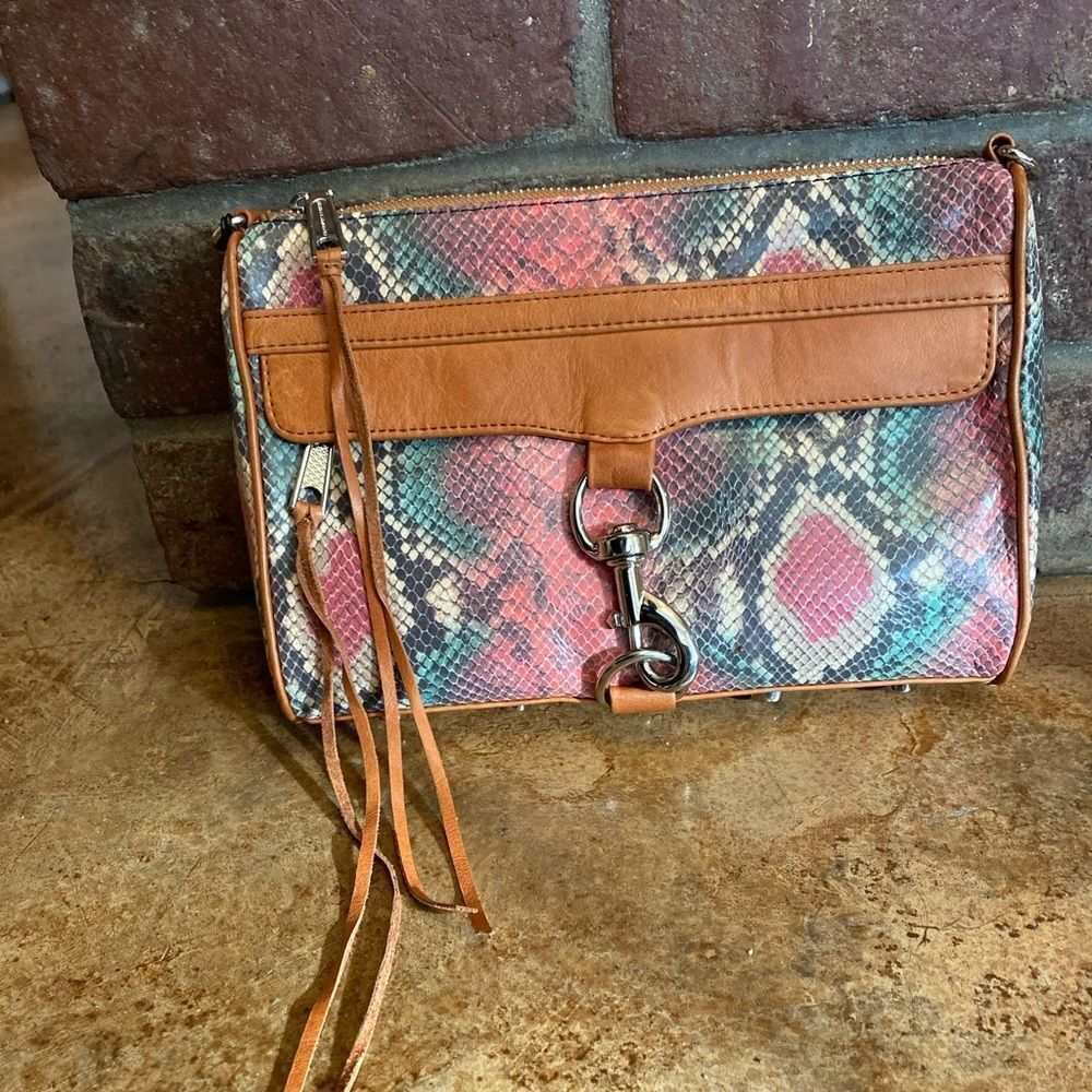 RARE Rebecca Minkoff Multi colored Python Leather… - image 2